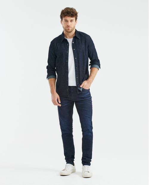 Jean de Hombre Super Slim Fit, Rider, Bota Super Slim - Azul Ultra Oscuro