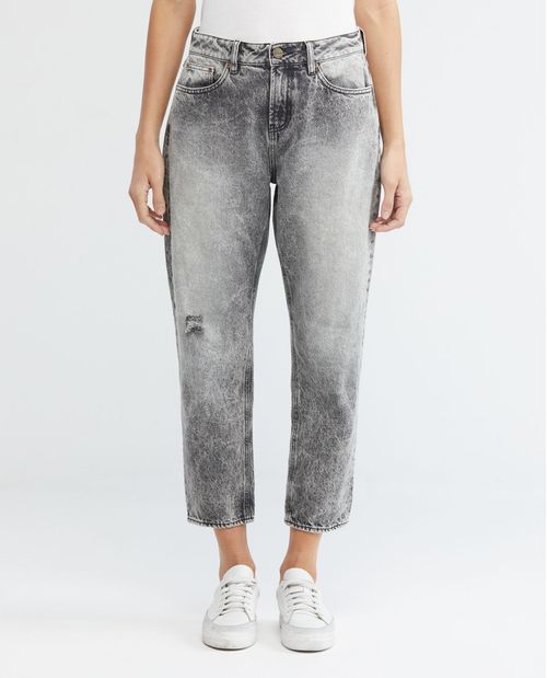 Jean de Mujer Medium Rise, Boyfit, Boot Cut - Heritage Gris Oscuro