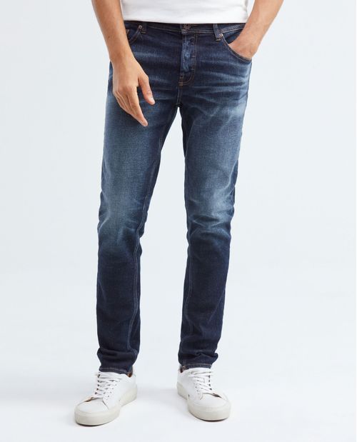 Jean de Hombre Super Slim Fit, Rider, Bota Super Slim - Azul Oscuro Vintage Japanese Denim
