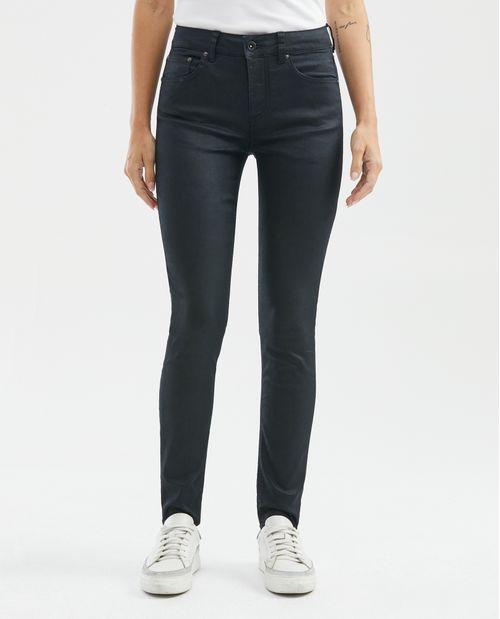 Jean de Mujer High Rise, Cosmo, Bota Skinny - Azul Ultra Oscuro Resinado