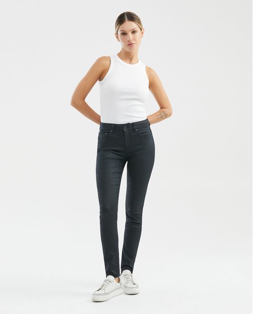 Jean de Mujer High Rise, Cosmo, Bota Skinny - Azul Ultra Oscuro Resinado