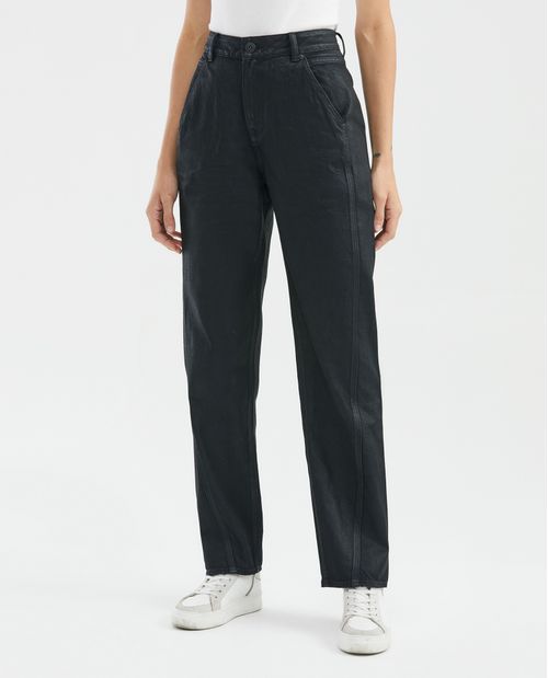 Jean de Mujer Straight Fit, Boot Cut - Azul Oscuro Acabado Resinado