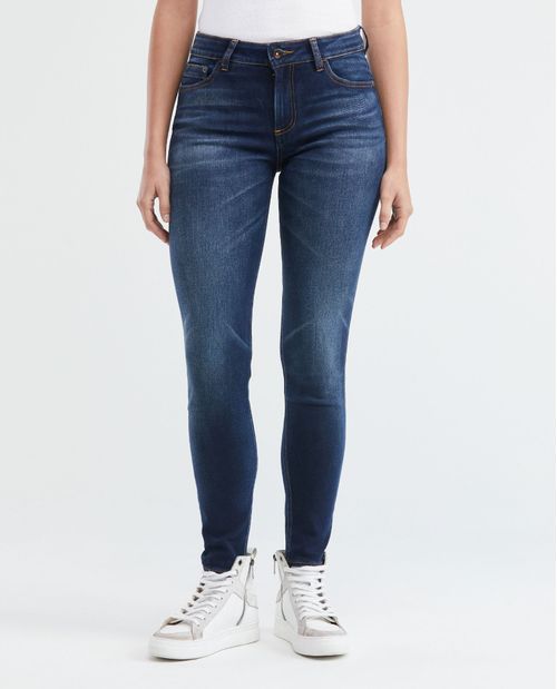 Jean de Mujer High Rise, Cosmo, Bota Skinny - Azul Oscuro