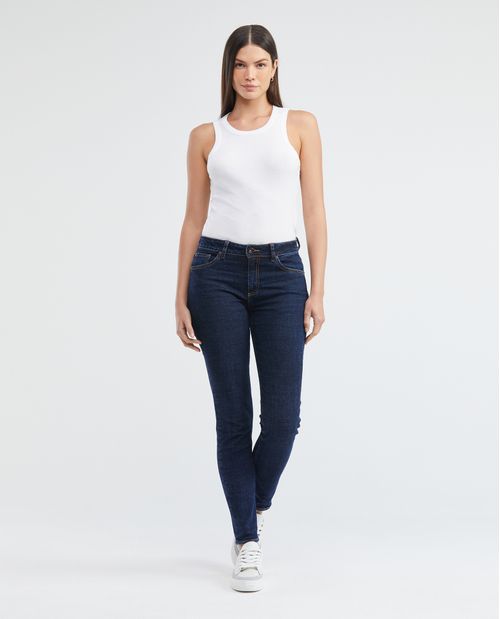 Jean de Mujer High Rise, Cosmo, Bota Skinny - Azul Oscuro