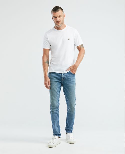 Jean de Hombre Super Slim Fit, Rider, Bota Slim - Azul Medio