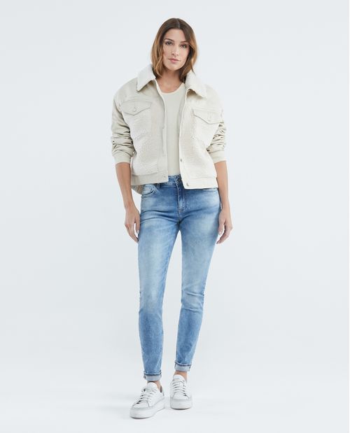 Jean de Mujer High Rise, Cosmo, Bota Skinny - Azul Claro Vintage