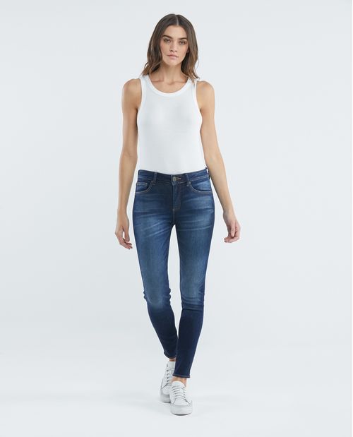 Jean de Mujer High Rise, Cosmo, Bota Skinny - Azul Ultra Oscuro