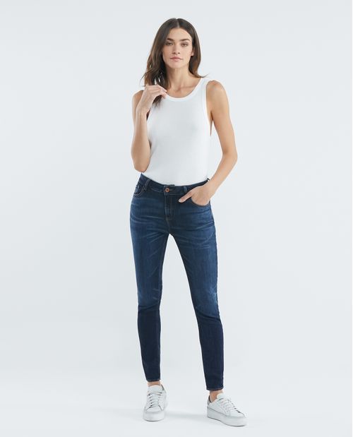 Jean de Mujer High Rise, Cosmo, Bota Skinny - Azul Ultra Oscuro