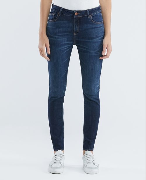 Jean de Mujer High Rise, Cosmo, Bota Skinny - Azul Ultra Oscuro