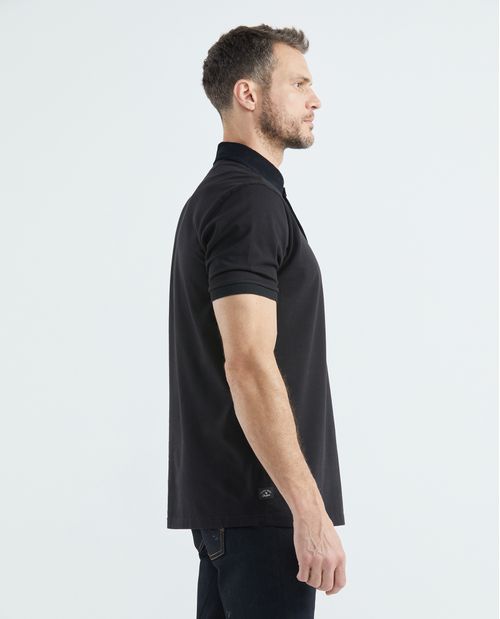 Camiseta de Hombre Tipo Polo, Classic Fit Manga Corta - Cuello en Corduroy