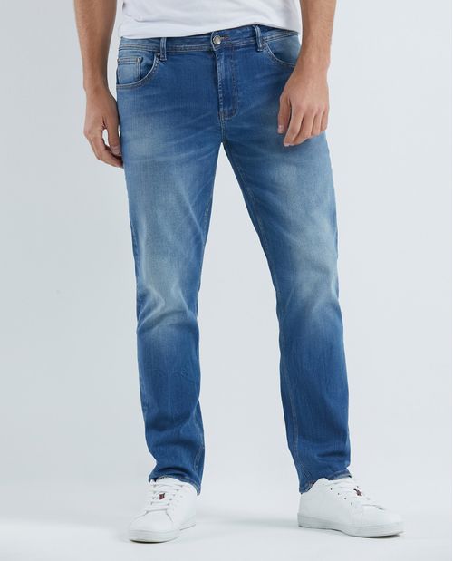 Jean de Hombre, Relaxed, Revenge, Fit Bota Relaxed - Azul Medio