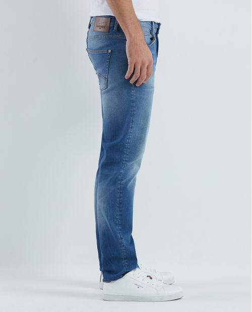 Jean de Hombre, Relaxed, Revenge, Fit Bota Relaxed - Azul Medio
