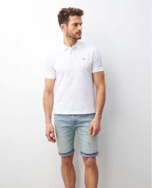 Bermudas de Hombre en Denim Hyper Pulse, Straight Fit - Azul Claro
