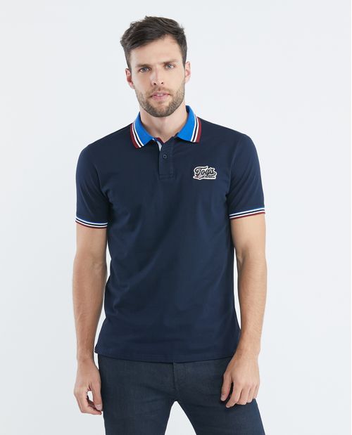 Camiseta de Hombre Tipo Polo, Classic Fit Manga Corta - TOGS Tejidos a Rayas
