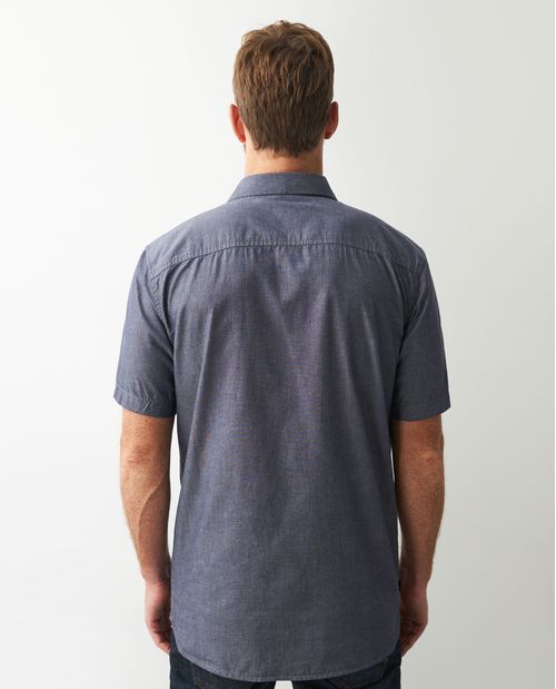 Camisa de Hombre, Classic Fit Manga Corta - Esencial 100% Algodón