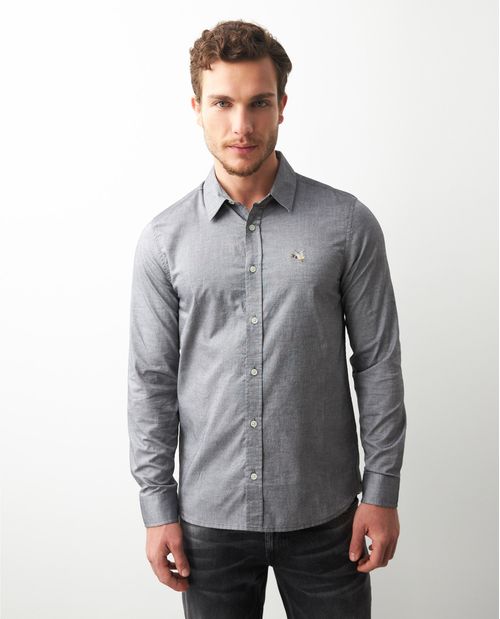 Camisa de Hombre, Slim Fit Manga Larga - Esencial Smart