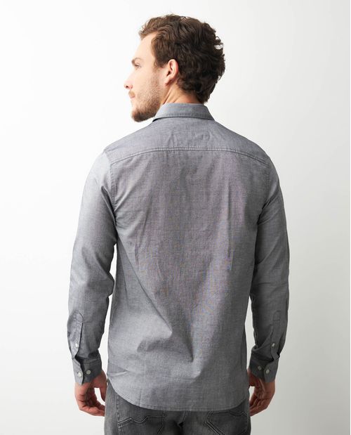 Camisa de Hombre, Slim Fit Manga Larga - Esencial Smart