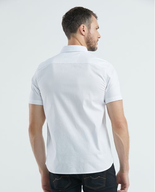 Camisa de Hombre, Slim Fit Manga Corta - 100% Algodón Oxford