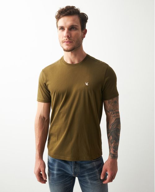 Camiseta de Hombre, Slim Fit Cuello Redondo - Algodón Pima