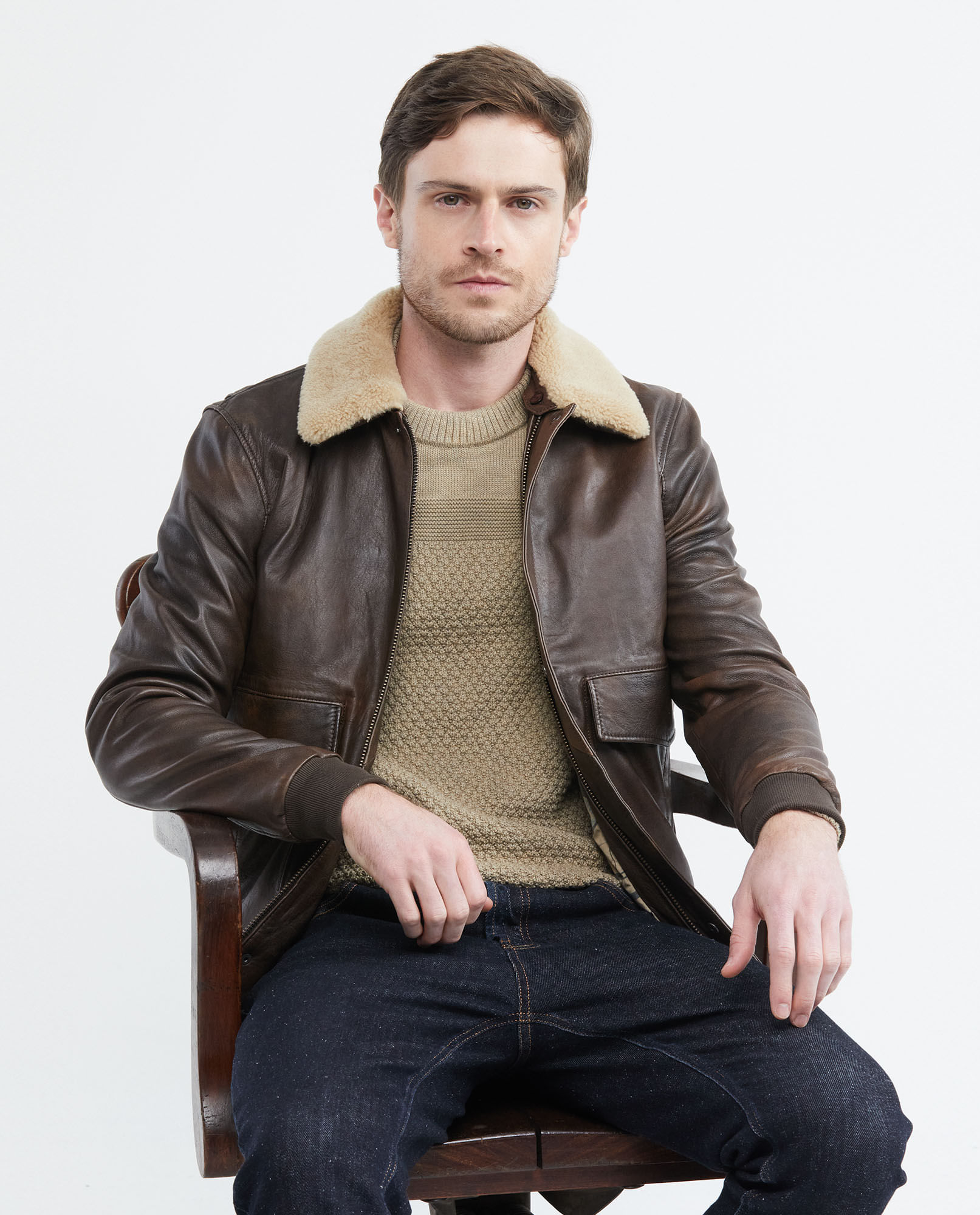 Tipo Chaleco De Cuero Cafe Chaleco Oversized Tipo Piel Café