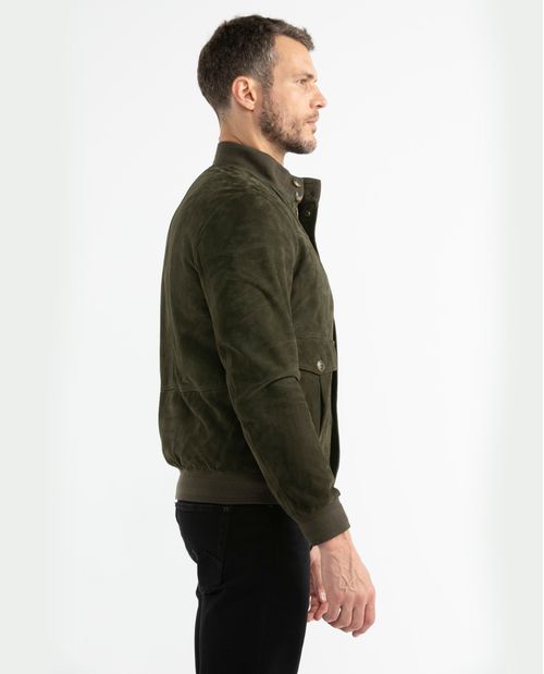 Chaqueta de Hombre en Cuero, Silueta Clásica - Acabado Repelente al Agua