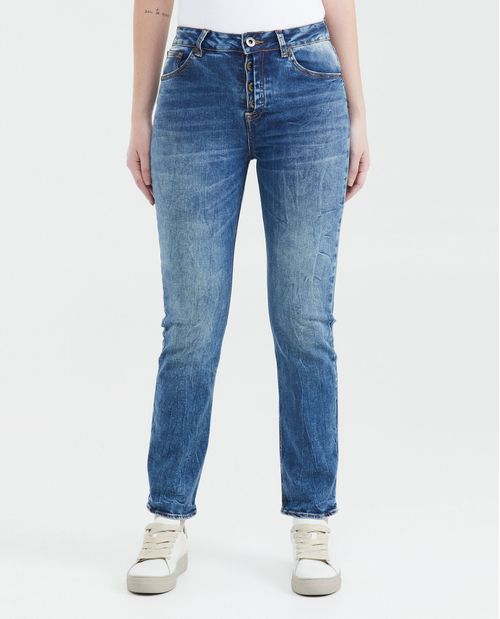 Jean Súper High Rise Boot Cut Azul Medio para Mujer