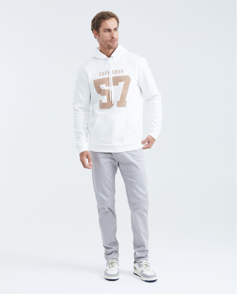 Buzo cerrado con Capucha y Estampado Frontal para Hombre Tienda Online