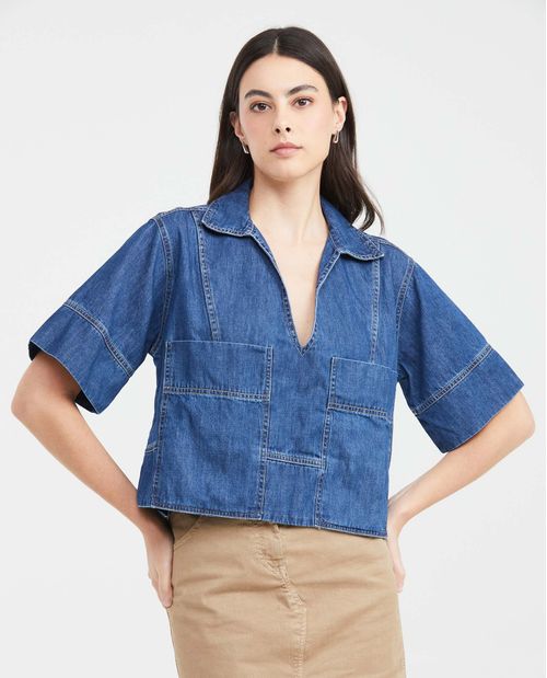 Camisa Oversize en Algodón para Mujer