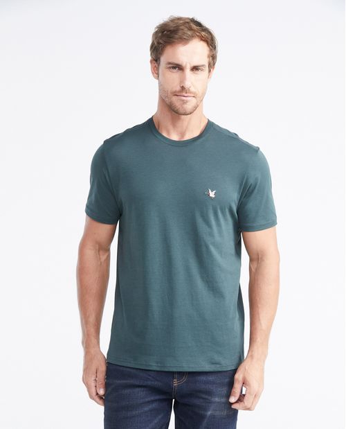 Camiseta Básica Slim Fit Cuello Redondo en Algodón Pima para Hombre