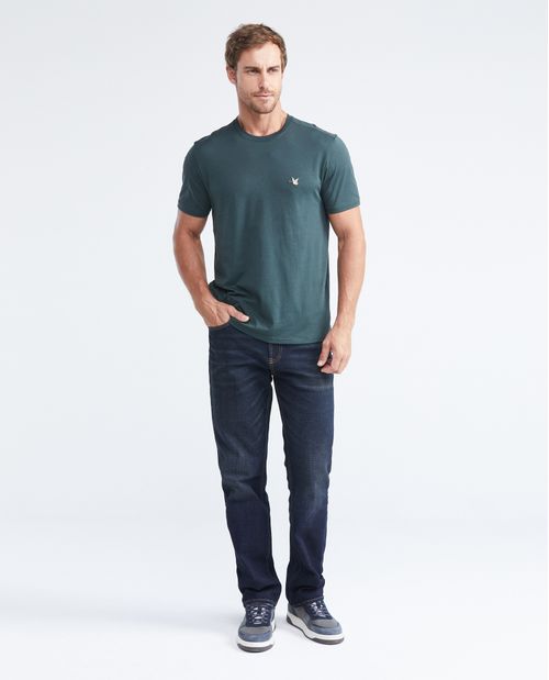 Camiseta Básica Slim Fit Cuello Redondo en Algodón Pima para Hombre