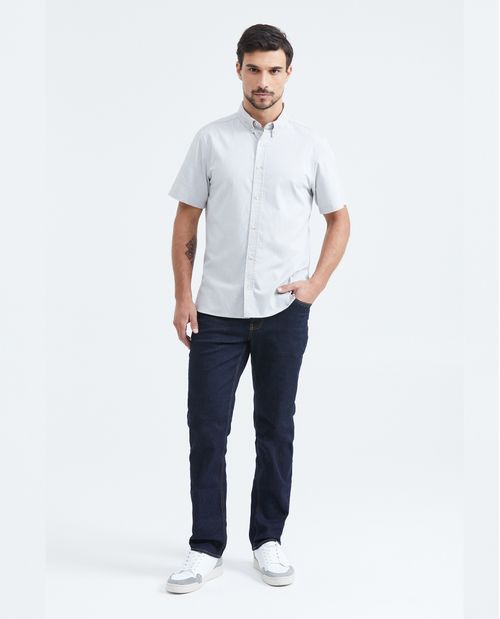Camisa Slim Fit Manga Corta para Hombre