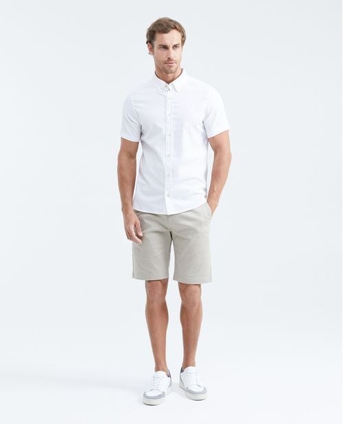 Camisa Slim Fit Manga Corta para Hombre