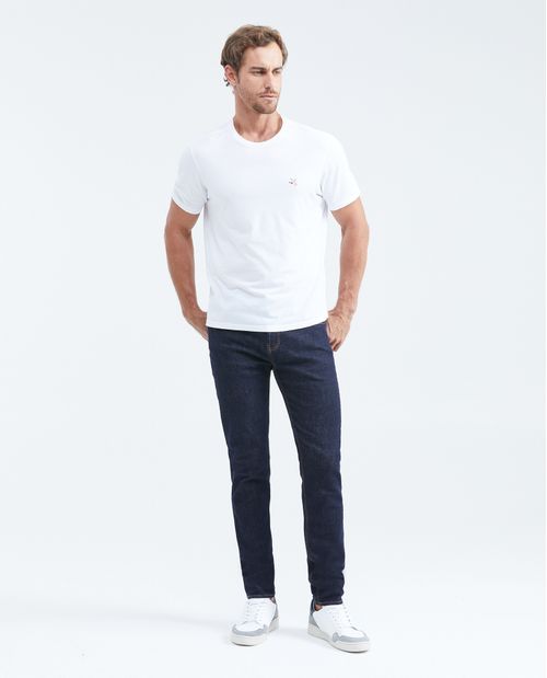 Jean Súper Slim Fit Tiro Bajo Bota Súper Ajustada Azul Ultra Oscuro para Hombre