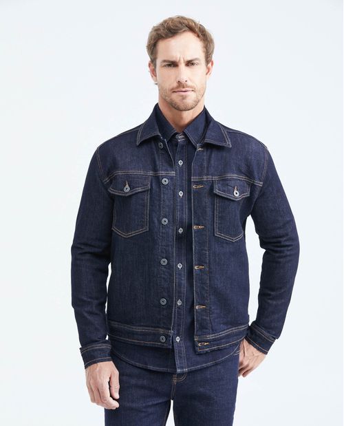 Chaqueta en Denim Azul Oscuro para Hombre