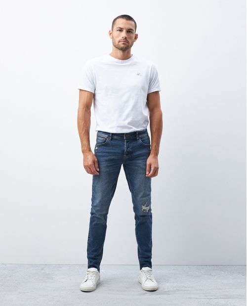 Jean de Hombre Rider Hyper Pulse, Super Slim Fit Bota Super Slim - Azul Oscuro