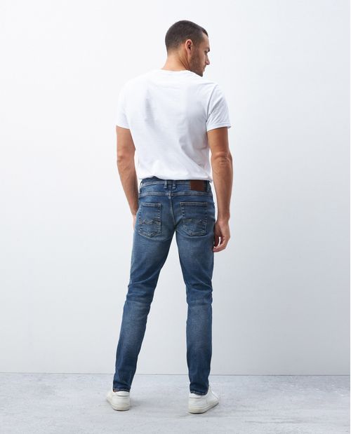 Jean de Hombre Rider Hyper Pulse, Super Slim Fit Bota Super Slim - Azul Oscuro