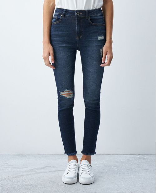 Jean de Mujer High Cosmo Hyper Pulse, Super High Rise Bota Skinny - Azul Oscuro