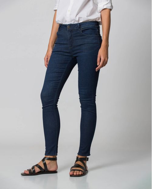 Jean de Mujer Cosmo Gymflex, High Rise Bota Skinny - Azul Oscuro