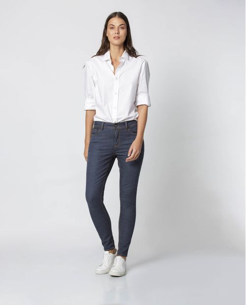 Jean de Mujer Cosmo Proxy, High Rise Bota Skinny - Azul Oscuro