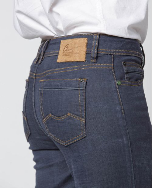 Jean de Mujer Cosmo Proxy, High Rise Bota Skinny - Azul Oscuro