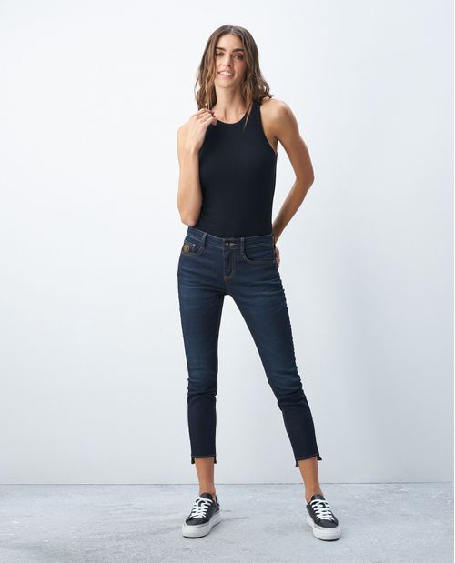 Jean de Mujer Cosmo Proxy, High Rise Bota Skinny - Azul Oscuro