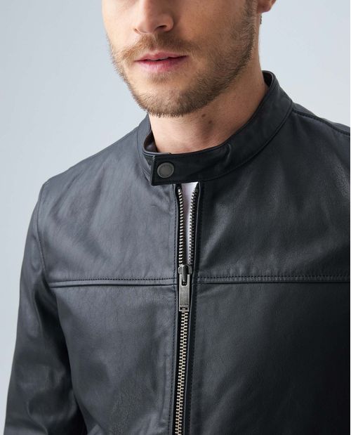 Chaqueta de Hombre en Cuero, Tipo Biker