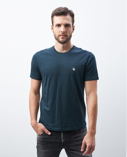 Camiseta de Hombre, Slim Fit Cuello Redondo - Algodón Peruano
