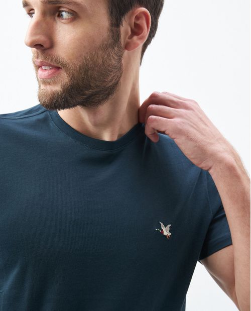 Camiseta de Hombre, Slim Fit Cuello Redondo - Algodón Peruano