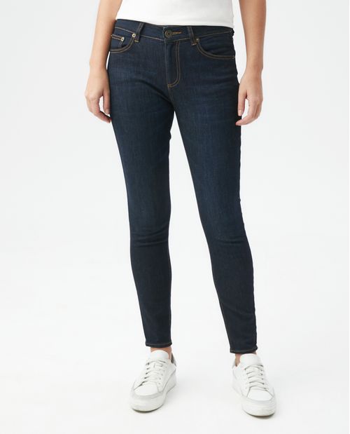 Jean de Mujer Cosmo Pulse, High Rise Bota Skinny - Azul Ultra Oscuro