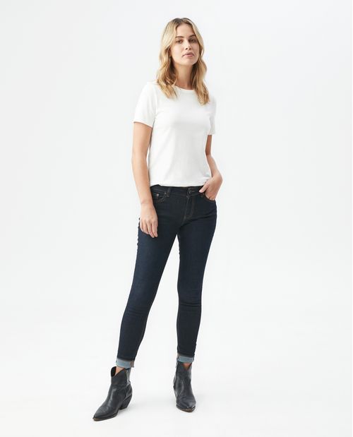 Jean de Mujer Rusty Pulse, Low Rise Bota Skinny - Azul Oscuro