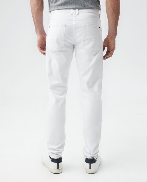 Jean de hombre Morrison Pulse, Straight Fit, Bota Slim - Blanco