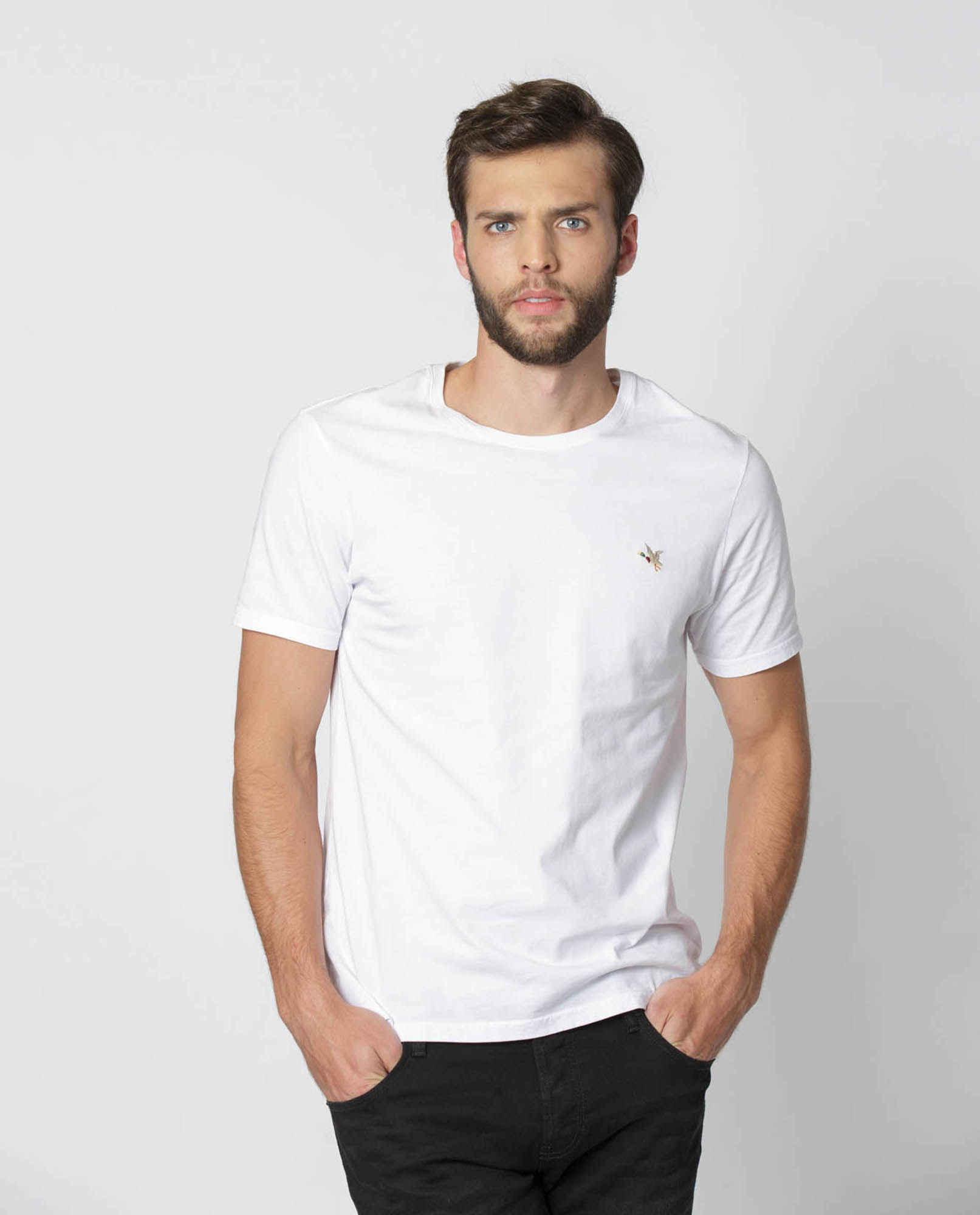 Camisetas basicas hombre slim fit sale