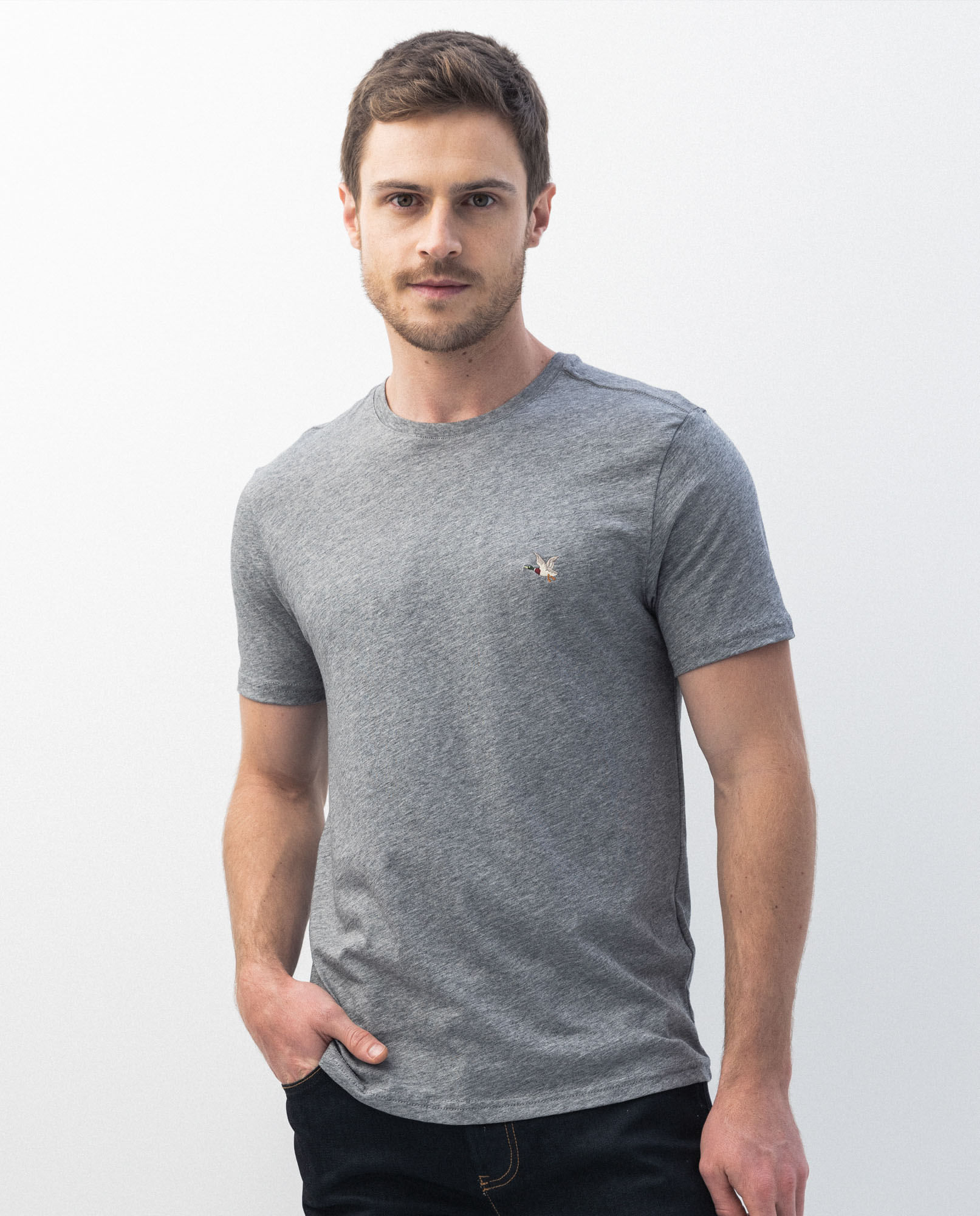 Camisetas basicas hombre slim fashion fit