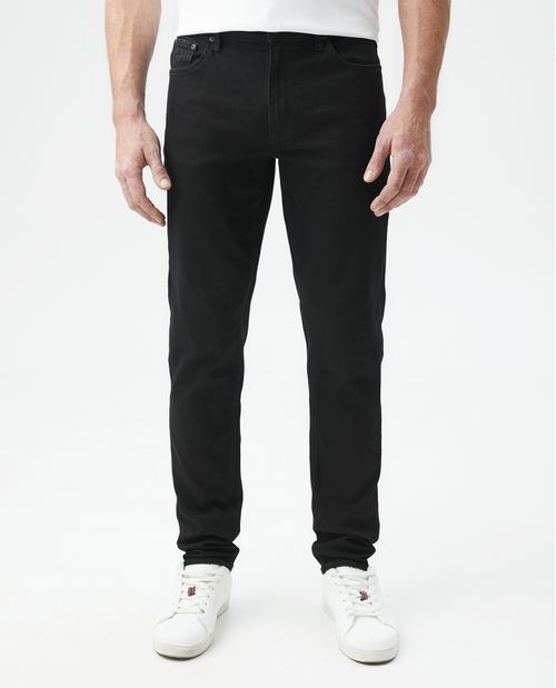 Jean de Hombre Straight Fit, Morrison, Bota Slim - Negro Mate
